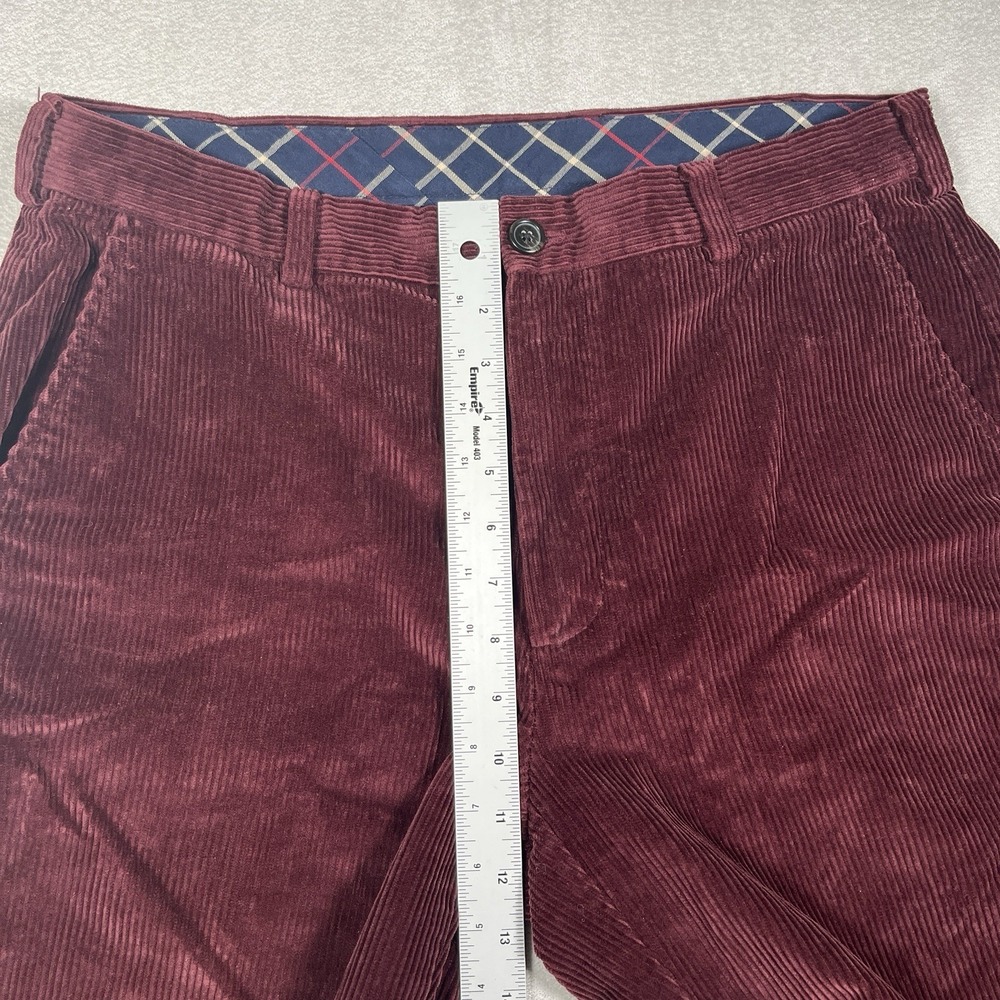 Brooks Brothers Corduroy 346 Pants Men 34x32 Burgundy Cotton Dress Casual-EUC - Picture 11 of 11
